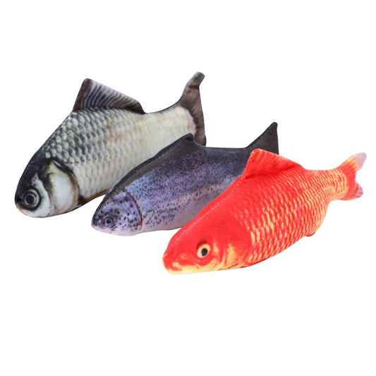 3 x Fish Catnip Toy 20 cm